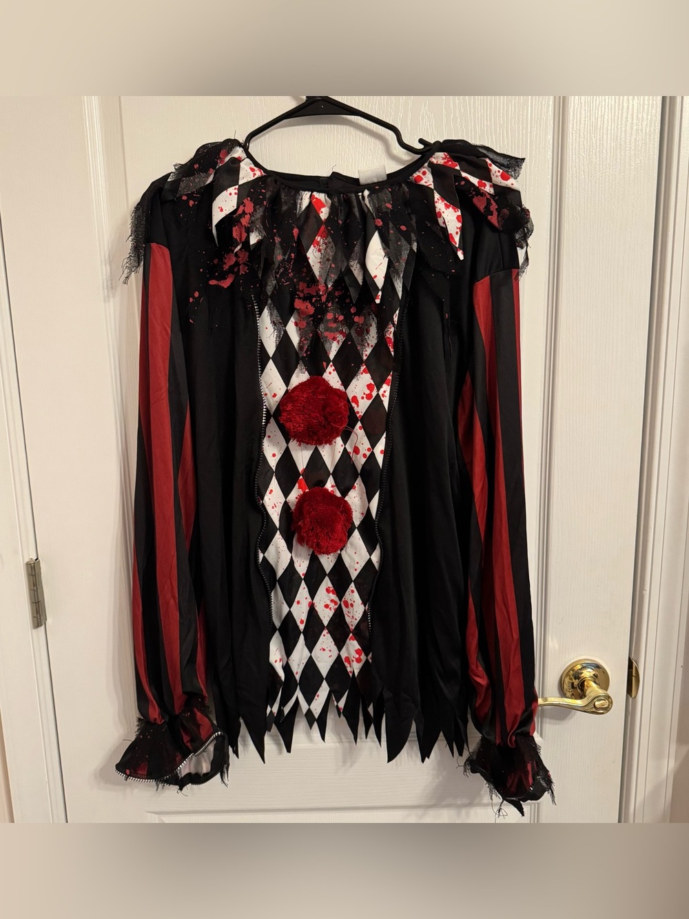 Mens Slasher Clown Spirit Halloween Costume New Size Large - Picture 2 of 8
